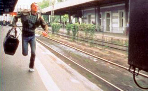Image result for man running to catch a train picture